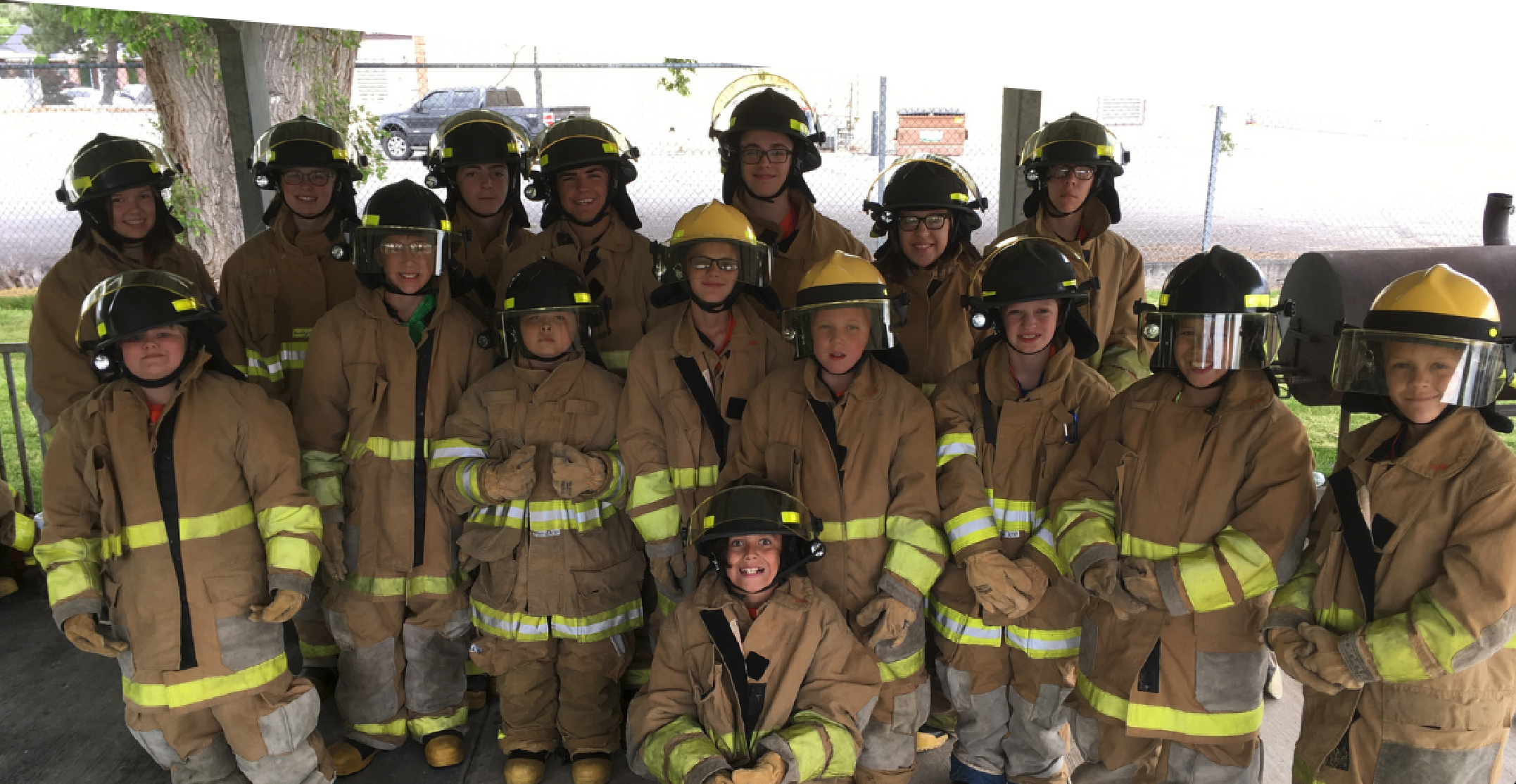 Jr Firefighters in Gear